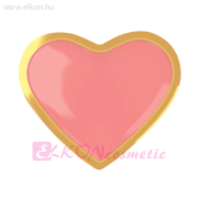 7mm Rózsaszín Szív, Aranyozott Fülbevaló - STUDEX