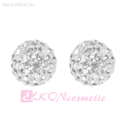 8mm Fireball Kristály, Natúr Fülbevaló - STUDEX