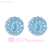 8mm Fireball Akvamarin, Natúr Fülbevaló - STUDEX
