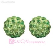 6mm Fireball Zöldn, Natúr Fülbevaló - STUDEX