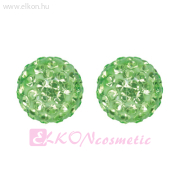 8mm Fireball Zöld, Natúr Fülbevaló - STUDEX