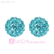 8mm Fireball Kék Cirkon, Natúr Fülbevaló - STUDEX