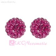 8mm Fireball Fukszia, Natúr Fülbevaló - STUDEX