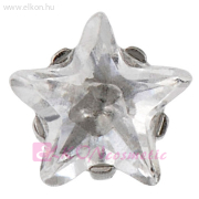 5mm Karmos Cubic Cirkónia Csillag, Natúr Fülbevaló - STUDEX