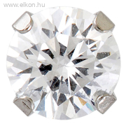 5mm Karmos Cubic Cirkónia Neon Zöld, Natúr Fülbevaló - STUDEX