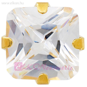 7X7mm Karmos Cubic Cirkónia, Aranyozott Fülbevaló - STUDEX
