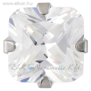 6mm Karmos Rózsaszín Cubic Cirkónia, Natúr Fülbevaló - STUDEX