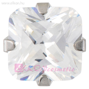 7X7mm Karmos Cubic Cirkónia, Natúr Fülbevaló - STUDEX