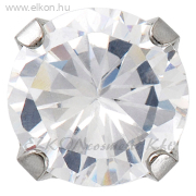 5mm Karmos Cubic Cirkónia Neon Zöld, Natúr Fülbevaló - STUDEX
