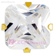 8X8mm Karmos Cubic Cirkónia, Aranyozott Fülbevaló - STUDEX