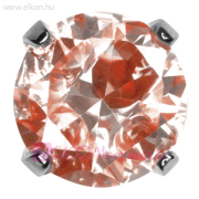 5mm Karmos Cubic Cirkónia Neon Narancs, Natúr Fülbevaló - STUDEX