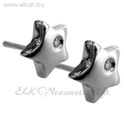 5mm Karmos Cubic Cirkónia Neon Zöld, Natúr Fülbevaló - STUDEX