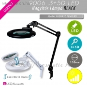 NAGYÍTÓS LÁMPA E9006-LED-3D + 5D SZABÁLYOZHATÓ FÉNYERŐVEL FEKETE színben limitált - ELKON