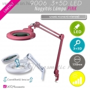 NAGYÍTÓS LÁMPA E9006-LED-3D + 5D SZABÁLYOZHATÓ FÉNYERŐVEL PINK színben limitált - ELKON