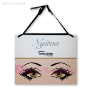 Nyitva-zárva tartás tábla - Long Lashes