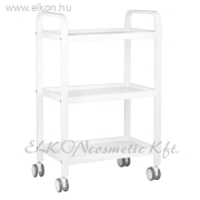 KELLÉKTARTÓ GÖRGŐS FÉMVÁZAS 3 FA POLCCAL - E-SHOP