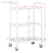 KELLÉKTARTÓ GÖRGŐS FÉMVÁZAS 3 FA POLCCAL - E-SHOP ELKONcosmetic Kft.
