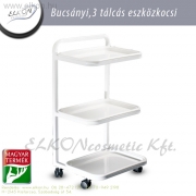 4 üvegpolcos eszközkocsi textil kosárral - ALVEOLA