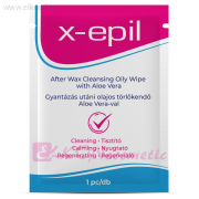 Gyantázás utáni olajos törlőkendő Aloe Verával 1db - X-Epil