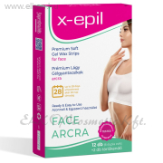 Használatra kész prémium gélgyantacsíkok arcra - 12db - X-Epil ELKONcosmetic Kft.