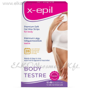 Használatra kész prémium gélgyantacsíkok testre - 12db - X-Epil ELKONcosmetic Kft.