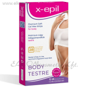 Használatra kész prémium gélgyantacsíkok testre - 12db - X-Epil ELKONcosmetic Kft.
