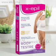 Használatra kész prémium gélgyantacsíkok testre - 12db - X-Epil ELKONcosmetic Kft.