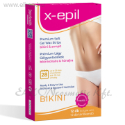 Használatra kész prémium gélgyantacsíkok bikini-hónalj - 12db - X-Epil