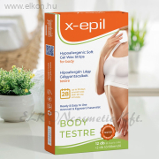 Használatra kész hipoallergén gélgyantacsíkok testre - 12db - X-Epil ELKONcosmetic Kft.