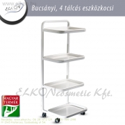 GURULÓS 3 POLCOS  + 2 FIÓK  +  UVC ESZKÖZKOCSI FEHÉR 6052 - E-SHOP