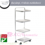 KELLÉKESKOCSI 4 POLCOS MŰANYAG TÁLCÁS - Bucsányi