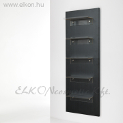 Expo Wood fekete polcos fal - Xaniservice