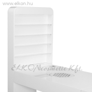 MŰKÖRMÖS ASZTAL ELSZÍVÓVAL 3 FIÓKKAL ÉS BALOS POLCRENDSZERREL FEHÉR 310 - E-SHOP ELKONcosmetic Kft.