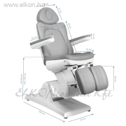 KEZELŐSZÉK ELEKTROMOS 3 MOTOR 870S SZÜRKE PEDIKŰRÖS - E-SHOP ELKONcosmetic Kft.