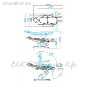 KEZELŐSZÉK ELEKTROMOS 3 MOTOR 870S SZÜRKE PEDIKŰRÖS - E-SHOP ELKONcosmetic Kft.