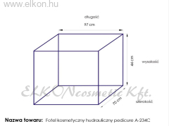 KEZELŐSZÉK HIDRAULIKUS BILLENTHETŐ BURKOLT LÁBBAL 234C  FEHÉR - E-SHOP ELKONcosmetic Kft.