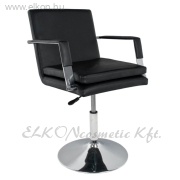 Hair Diamond fekete fodrász szék - négyzet talppal - Xaniservice