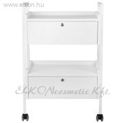 GURULÓS 2 POLCOS  + 2 FIÓK ESZKÖZKOCSI FEHÉR 1019 - E-SHOP ELKONcosmetic Kft.