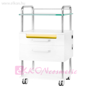 GURULÓS 3 POLCOS +2 FIÓK + UVC ESZKÖZKOCSI FEHÉR 6052 - E-SHOP