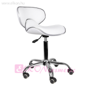 HÁTTÁMLÁS GÁZRUGÓS MUNKASZÉK FEHÉR Q-4599 - E-SHOP