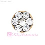 5mm Margaréta, Április Kristály, Aranyozott - STUDEX