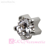 5mm Karmos Cubic Cirkónia, Natúr - STUDEX