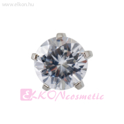 6mm Karmos Cubic Cirkónia, Natúr - STUDEX