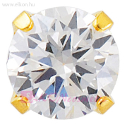 5mm Karmos Cubic Cirkónia, Aranyozott Fülbevaló - STUDEX