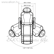 Medical Plus 4 motoros kezelőágy szürke - ALVEOLA ELKONcosmetic Kft.