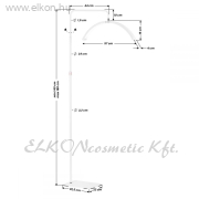 ÁLLÓ ÍVES LED LÁMPA  TÁVIRÁNYÍTÓVAL, 36W GLOW MX6 FEHÉR - E-SHOP ELKONcosmetic Kft.
