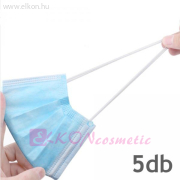 Eldobható Higiéniai Arcmaszk, 3 Rétegű 5Db/Csomag - JimJams