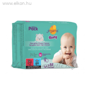 Baby Nedves Popsitörlőkendő Multipack - Illatmentes 3X52Db - JimJams